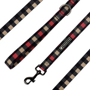Frenchie Comfort Leash - Cabin Plaid