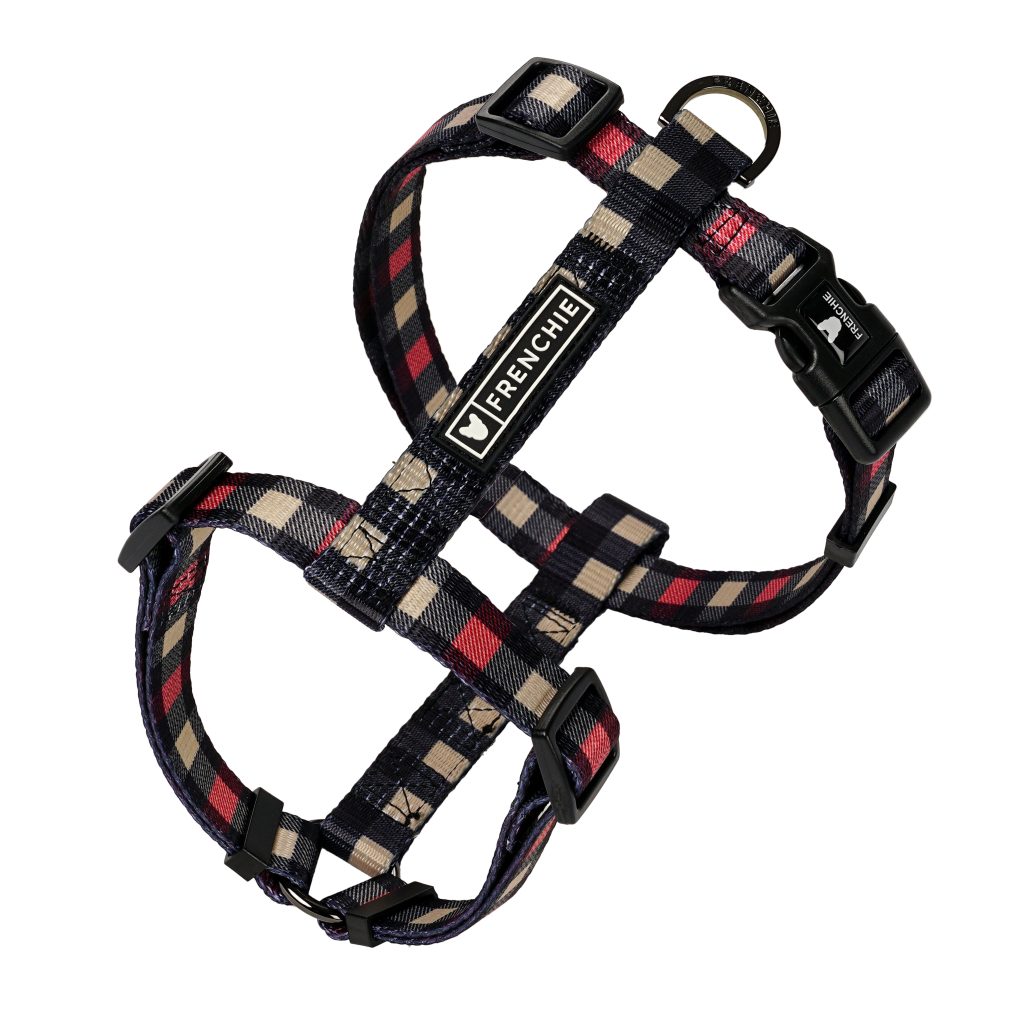 Frenchie Strap Harness - Cabin Plaid